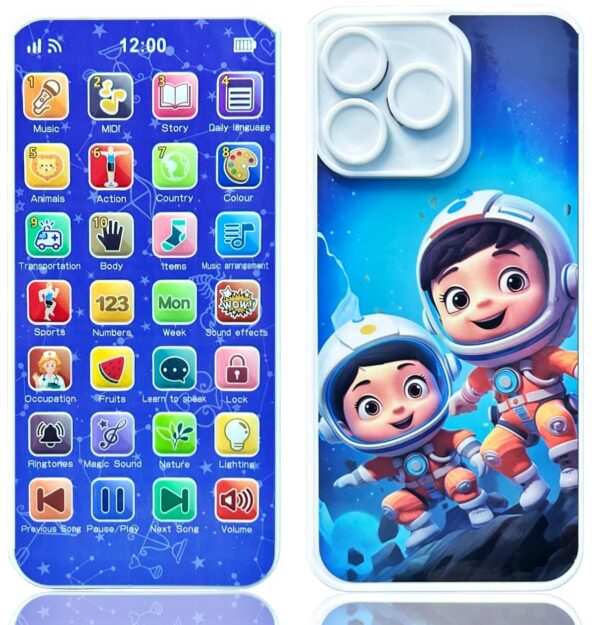 Amitasha Educational Phone Toys for 2-12 Years Kids Rechargeable 24 Modes Talking Baby Smart Phone Mobile Toy for Boys Girls Christmas Gift Birthday Surprise - Image 10