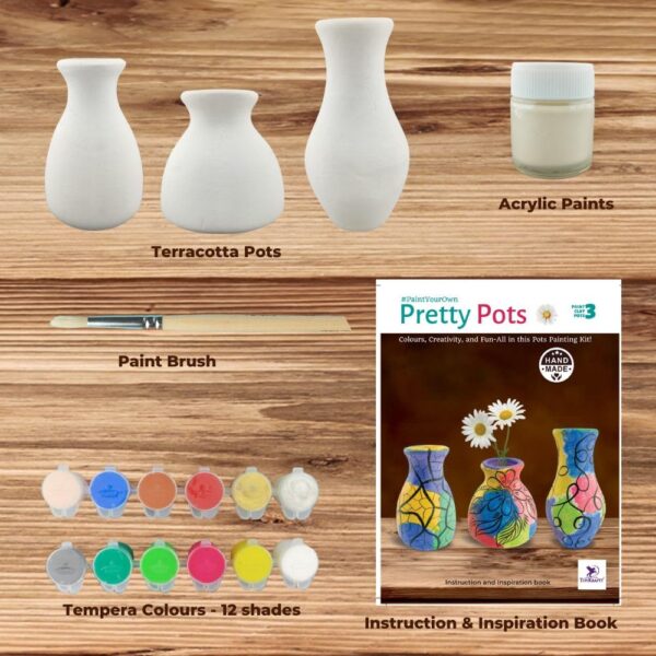 TOYKRAFTT Pot Painting kit for Kids| Art and Craft Kit for Kids 8 to 12 Years Old| Gifts for Girls Boys| Paint Your Own Pretty Pots for Birthday and Return Gifts - Image 4