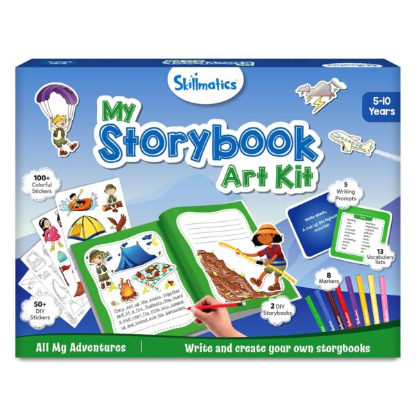 Skillmatics Storybook Adventure Art Kit - Write & Create Storybooks, Creative Activity, DIY Kit, 150+ Stickers, Gifts for Kids Ages 5, 6, 7, 8, 9, 10 - Multicolor - Image 2