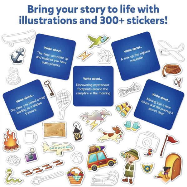 Skillmatics Storybook Adventure Art Kit - Write & Create Storybooks, Creative Activity, DIY Kit, 150+ Stickers, Gifts for Kids Ages 5, 6, 7, 8, 9, 10 - Multicolor - Image 6