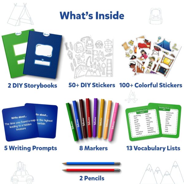 Skillmatics Storybook Adventure Art Kit - Write & Create Storybooks, Creative Activity, DIY Kit, 150+ Stickers, Gifts for Kids Ages 5, 6, 7, 8, 9, 10 - Multicolor - Image 3