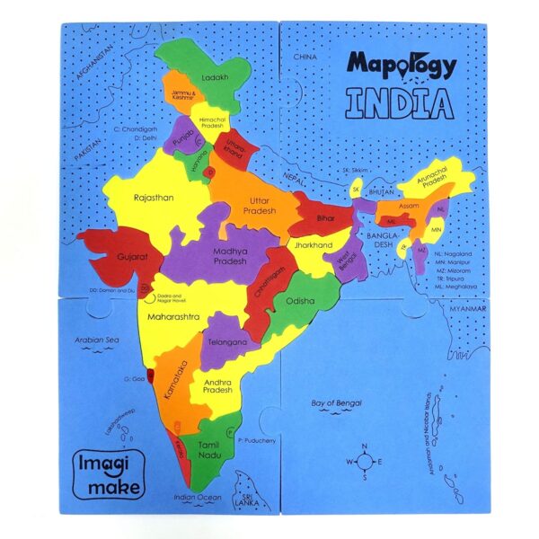 Imagimake Mapology India Map Puzzles - Geography for Kids - Learning & Educational Toys - Puzzles for Kids Ages 4-8 - Gift for 4, 5, 6, 7, 8 Year Old Boys & Girls - Image 5