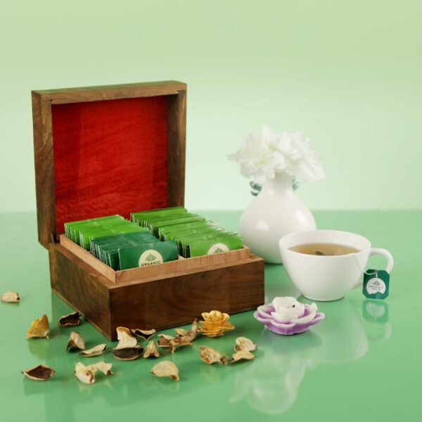Organic India Executive Wooden Gift Box, 60 Infusion Bags - Image 6