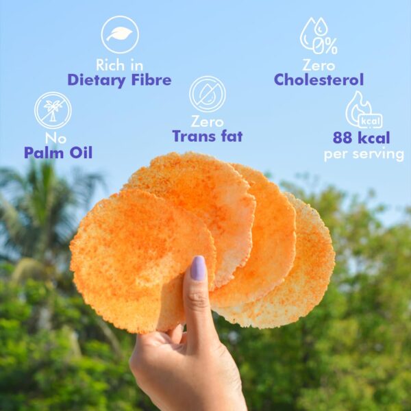 Snackible Cheese Dosa Khakra (Pack of 3) - 100gm | Healthy Snack | Millet Snack| No Palm Oil | High Fibre Snack | Zero Transfat | Zero Cholestrol | Healthy Khakra - Image 5
