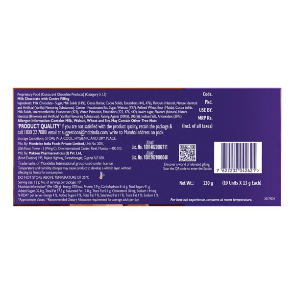 Cadbury Studio Signature Pralines - Brownie Aux Noix Chocolate, 130 g - Image 9