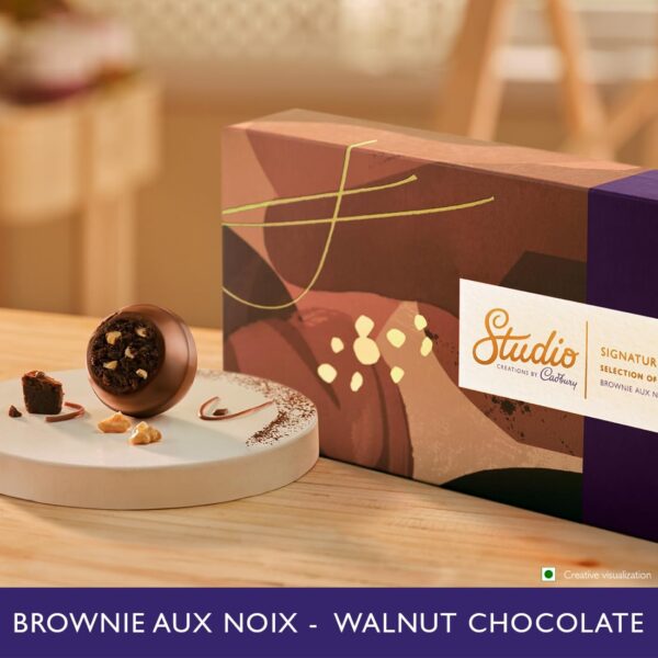 Cadbury Studio Signature Pralines - Brownie Aux Noix Chocolate, 130 g - Image 6