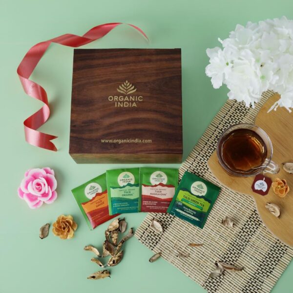 Organic India Executive Wooden Gift Box, 60 Infusion Bags - Image 4
