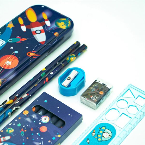 Toy Imagine Stationery for Kids Best Return Birthday Gift for Boys Girls Educational Learning Stationery kit Set for Kid (12 Space Set) - Image 8