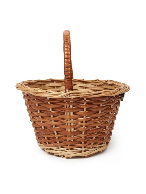 Habere India-All the Cultures Fabricating India Gift Hamper Wicker Baskets|Decorative Storage Wicker Baskets|Clothes Storage Baskets|Fruit Wicker Baskets (Sizes - 20 * 20 * 10 Cm (S)), Round, Brown - Image 5