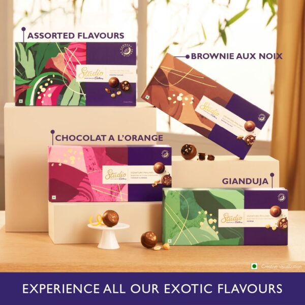 Cadbury Studio Signature Pralines - Brownie Aux Noix Chocolate, 130 g - Image 8