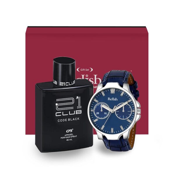 Relish Combo for Men's & Boy's Watch, Belt, Wallet and Perfume | Birthday Gift | Valentine Gift for Boyfriend and Husband - Image 2