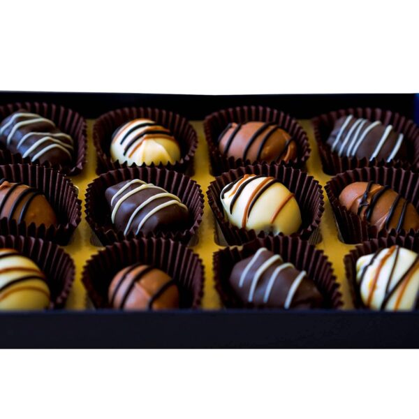 Dalmond Truffles Handmade Almond Date Chocolates Gift Box and Chocolates Gift Pack for Christmas and New Year -12 Pcs, Assorted - Dark, Milk & White Chocolates Gift Box [250 GMS] - Image 6
