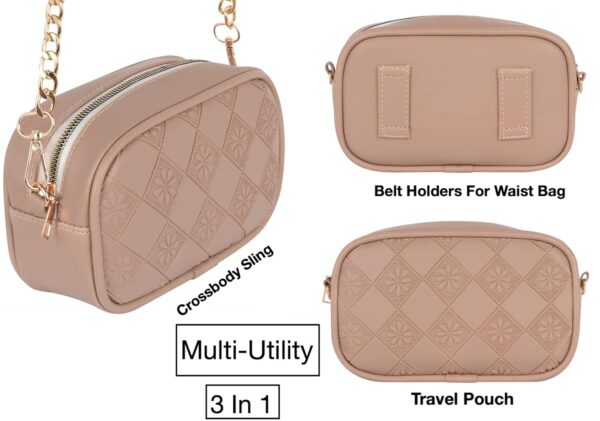 Pramadda Pure Luxury Stylish Leather Sling Bag For Women | Handbag Purse Gift Item Combo | Birthday Gifts for Girls | Corporate Festive Diwali Employee Staff Client Gift Hamper - Image 6