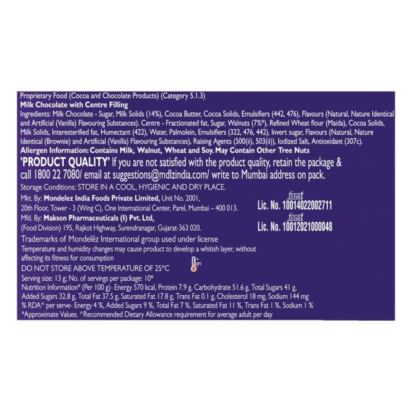 Cadbury Studio Signature Pralines - Brownie Aux Noix Chocolate, 130 g - Image 10