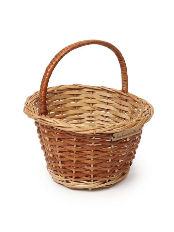 Habere India-All the Cultures Fabricating India Gift Hamper Wicker Baskets|Decorative Storage Wicker Baskets|Clothes Storage Baskets|Fruit Wicker Baskets (Sizes - 20 * 20 * 10 Cm (S)), Round, Brown - Image 8
