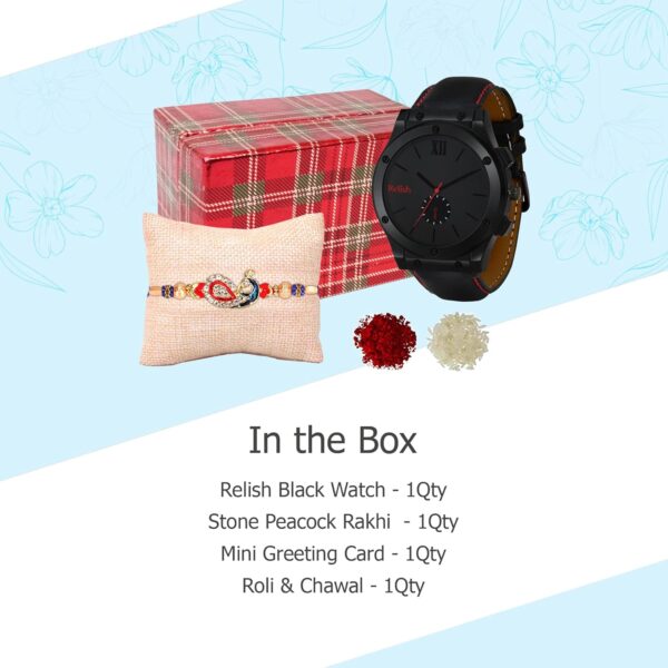Relish Raksha Bandhan Rakhi Gift Combo for Brother - Watch, Wallet, Sunglasses, Perfume, Rakhi, Roli Chawal Box | Choose Any Combo - Image 7