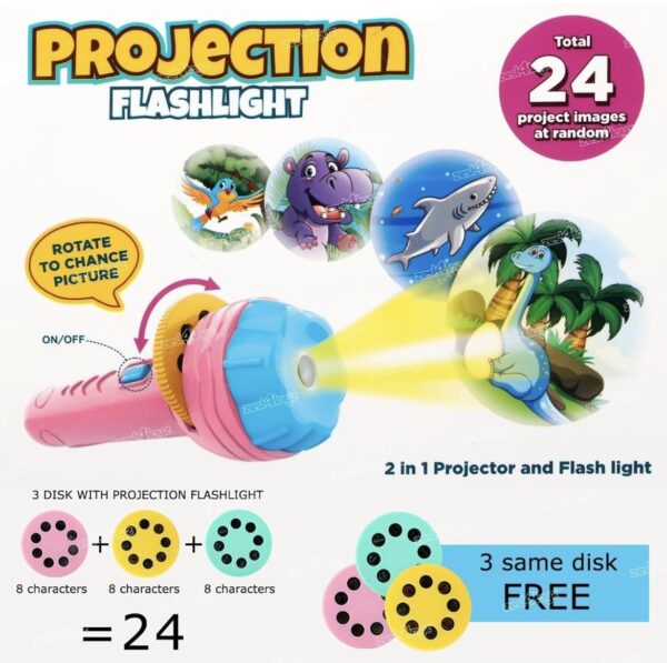 Returngifts - Pack of 6 Flash Light Projector Toys I Birthday Return Gift I 3 Slides with 8 Patterns Each I Best Birthday Return and Christmas Gifts for Boys and Girls Age 3,4,5,6,7,8+ Years Old - Image 7