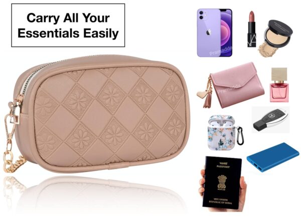 Pramadda Pure Luxury Stylish Leather Sling Bag For Women | Handbag Purse Gift Item Combo | Birthday Gifts for Girls | Corporate Festive Diwali Employee Staff Client Gift Hamper - Image 8