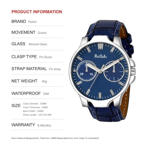 Relish Combo for Men's & Boy's Watch, Belt, Wallet and Perfume | Birthday Gift | Valentine Gift for Boyfriend and Husband - Image 4