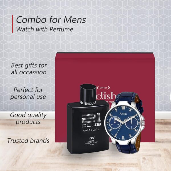 Relish Combo for Men's & Boy's Watch, Belt, Wallet and Perfume | Birthday Gift | Valentine Gift for Boyfriend and Husband - Image 3