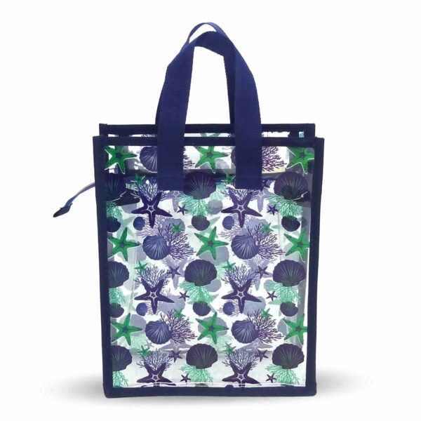 Sangra Printed PVC Handbags, Clear Bag, Transparent Bag, Bags for Gift hampers, Cosmetic Bag for Ladies, Kids Handbag, Multipurpose - Image 2