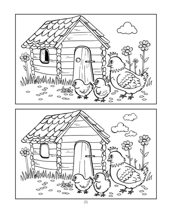Colour and Spot the differences - A Colouring Activity Book for Kids - Animal Edition - Coloring Based Brain Activities - Doodle Art - Birthday Gift for Kids - Image 6