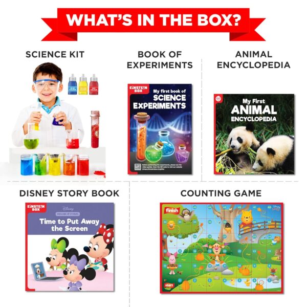 Einstein Box Featuring Disney for 4-5-6 Year Old Boys/Girls | Disney Gift Toys for Kids | Learning and Educational Toys, Games and Books | STEM Toys | - Image 3
