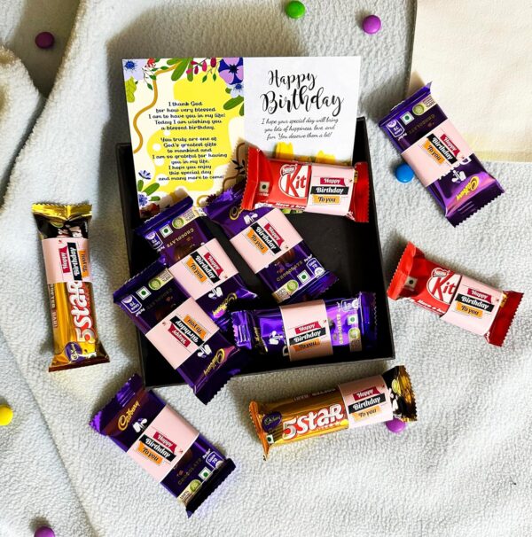 ODDCLICK Birthday Gift For Girls Boys Girlfriend Boyfriend Husband Wife Chocolate Gifts Box With Greeting Card Best Birthday Gift,310 Grams - Image 3