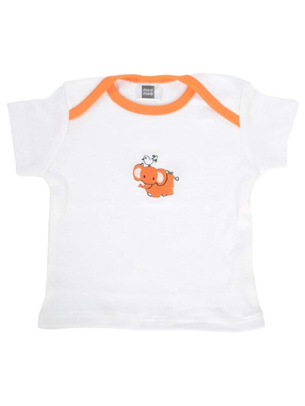 Mee Mee Soft Cotton Newborn Gift Set 6 Pcs | Clothing Hamper Baby Gift Set for Newborn 0-3 Months | Unisex Gift Set for Baby Boy & Baby Girl | Skin-Friendly Baby Clothes (Orange) - Image 5
