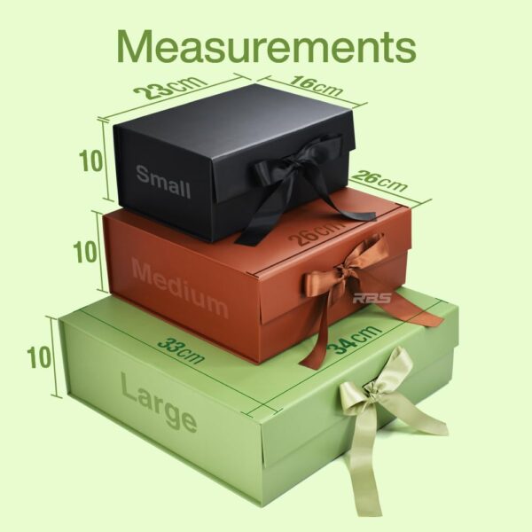 RBS®- LARGE Gift Box (34 x 33 x 10cm) Gift Boxes for Packaging (1 Pack) Hamper Boxes for Gift Holds Upto 10 kg Gift Packing Box Gift Boxes For Gifting Hamper Box (Large Green) - Image 7