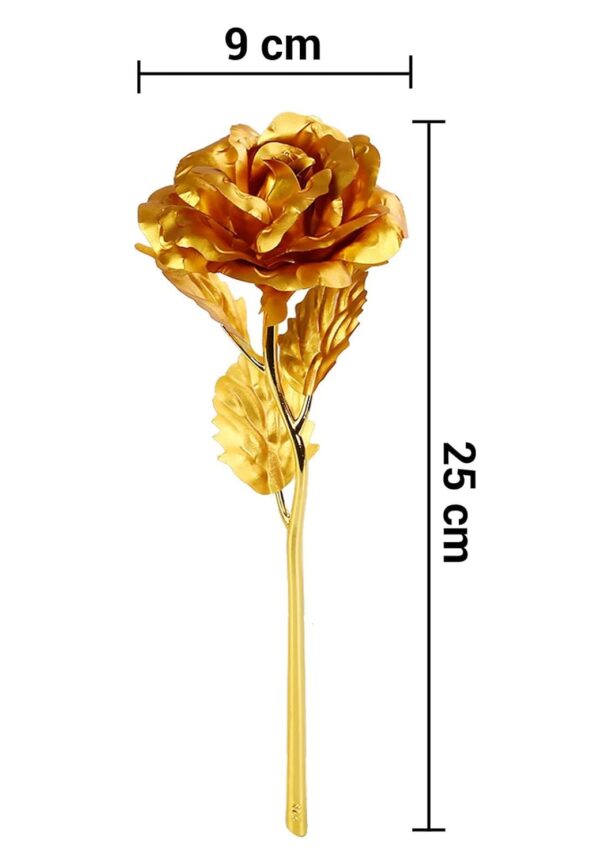 TIED RIBBONS 24k Gold Plated Artificial Rose Flower with Box - Valentine Gift for Girlfriend Boyfriend Girls Boys Husband Wife Love Couple - Image 4