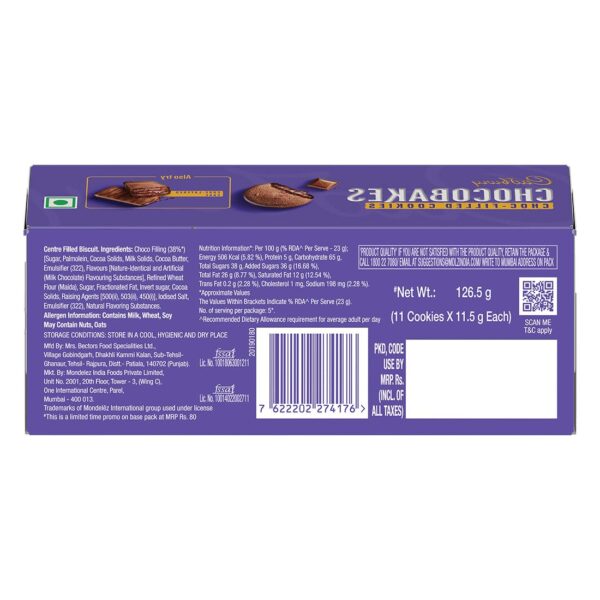 Cadbury Chocobakes Chocfilled Cookies, 126.5 g - Image 6