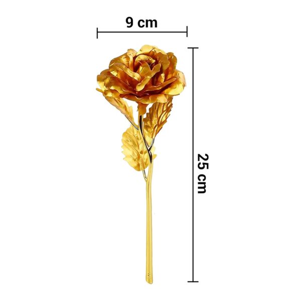 TIED RIBBONS Valentine Gift for Girlfriend Wife Girls Women - Romantic Teddy Bear Card Pendant and Artificial Golden Rose Flower with Box Hamper - Image 5