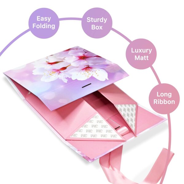 RBS - Rigid Box Sivakasi Floral Gift Boxes For Packaging (23 X 16 10Cm) Gifting (1 Pack) Packing Box Multipurpose Hamper Holds Upto 5Kg Empty (Purple Haze) - Image 5