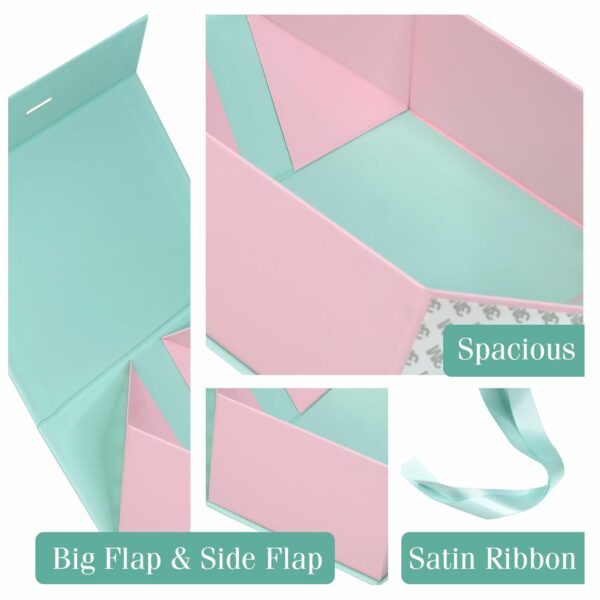 RBS® - Gift Boxes For Presents (23 x 16 x 10cm) Boxes For Gifting (1 Pack) Box For Gift Packing Holds up to 5kg Multipurpose Gift Box For Birthday Gifting Box Gift Box For Packing (Tiffany Blue) - Image 4