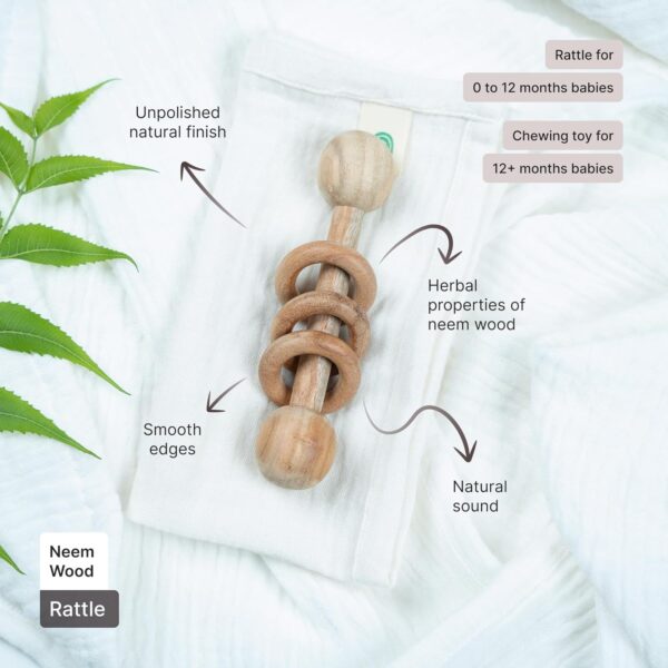 littlu New Born Baby Gifts | Baby Shower Gifts | Newborn Baby Essentials | Eco Friendly | Premium Baby Products | Pack Of 6 (Brown, White) - Image 6