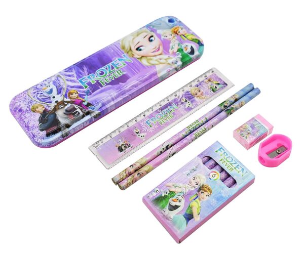 PRIME DEALS Frozen Stationary Kit For Girls Pencil Pen Book Eraser Sharpener - Birthday Gift, Kid, Multicolor - Image 4
