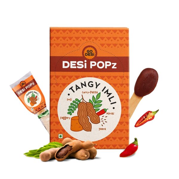 GO DESi Popz Imli Pop, Tamarind & Jaggery Candy, 50 Pieces, Tangy Imli, Imli Candy, Lollipop, Digestive Candy, 400 g - Image 2