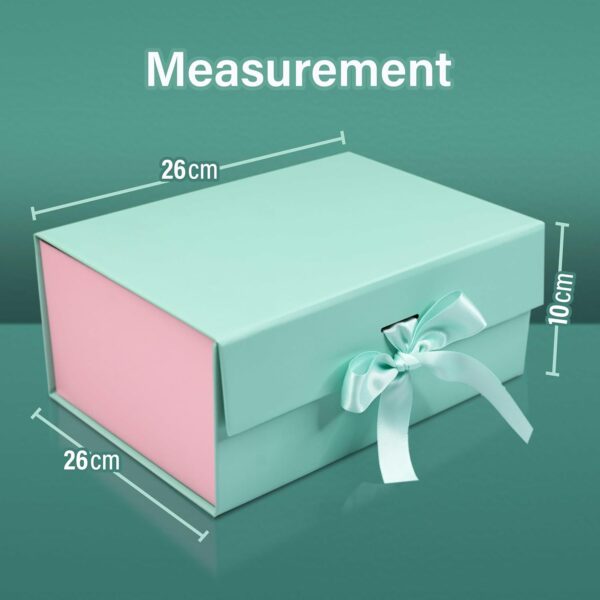 RBS® - Gift Boxes For Presents (23 x 16 x 10cm) Boxes For Gifting (1 Pack) Box For Gift Packing Holds up to 5kg Multipurpose Gift Box For Birthday Gifting Box Gift Box For Packing (Tiffany Blue) - Image 7