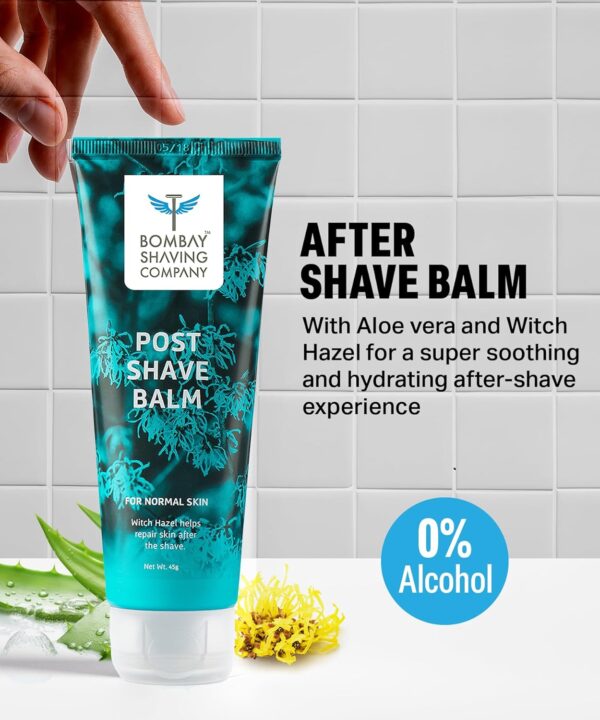 Bombay Shaving Company Premium Shaving Kit For Men | Charcoal Face Scrub, Charcoal Shaving Cream, Post Shave Balm, Neem & Charcoal Bath Soap, Face Towel | Travel Bag | Shaving Kit | Travel Kit For Men - Image 5