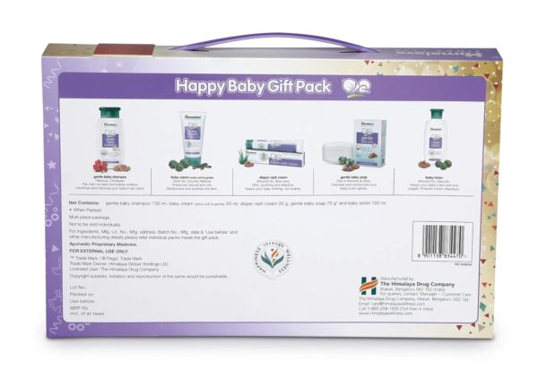 Himalaya Happy Baby Gift Pack ( 5 IN 1) - (Soap, Shampoo, Lotion, Diaper Rash Cream, Baby Cream) - Image 4