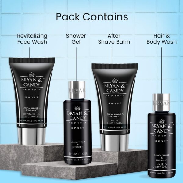 Bryan & Candy Complete Face & Body Care Kit | Valentine's Day Gift Set For Men | 100% Vegan | Skin-Friendly pH 5.5 for All Skin Types,SLS & Paraben Free (LEMON & THYME KIT) - Image 3