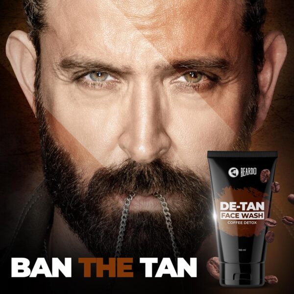 Beardo Ban the Tan Kit | Grooming kit for men | Detan Facewash for men with Coffee extracts & Vitamin E| Detan Face Scrub for men | Gift Hamper for Men | Gift Hamper | Valentines day gift for husband | Gift for boyfriend | Gift for Men - Image 3