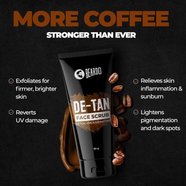 Beardo Ban the Tan Kit | Grooming kit for men | Detan Facewash for men with Coffee extracts & Vitamin E| Detan Face Scrub for men | Gift Hamper for Men | Gift Hamper | Valentines day gift for husband | Gift for boyfriend | Gift for Men - Image 7