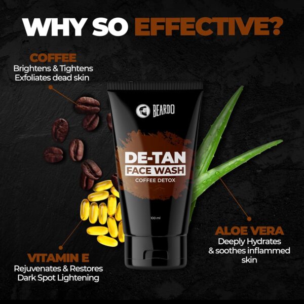 Beardo Ban the Tan Kit | Grooming kit for men | Detan Facewash for men with Coffee extracts & Vitamin E| Detan Face Scrub for men | Gift Hamper for Men | Gift Hamper | Valentines day gift for husband | Gift for boyfriend | Gift for Men - Image 5